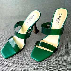 Pre-Owned Sandals Heels Stiletto By Guess In Green
